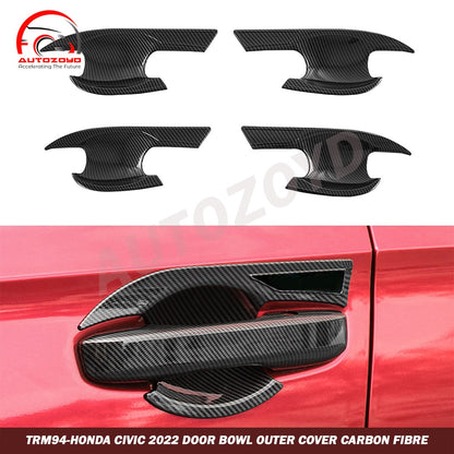 Honda Civic 2022 Door Bowl Outer Cover Carbon Fibre