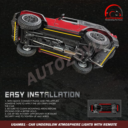 Car Underglow Atmosphere Lights with Remote