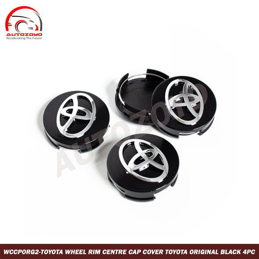 Toyota Wheel Rim Centre Cap Cover Toyota Original Black 4pc