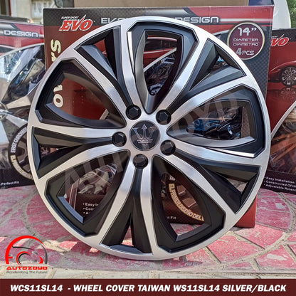 WHEEL COVER TAIWAN WS11SL14 SILVER/BLACK