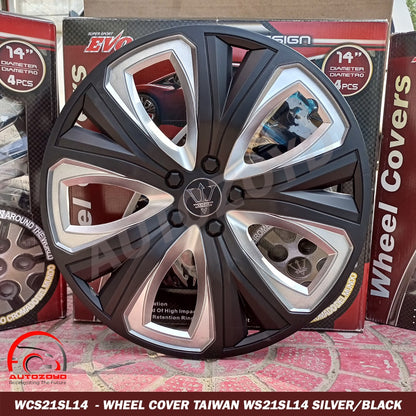 WHEEL COVER TAIWAN WS21SL14 SILVER/BLACK