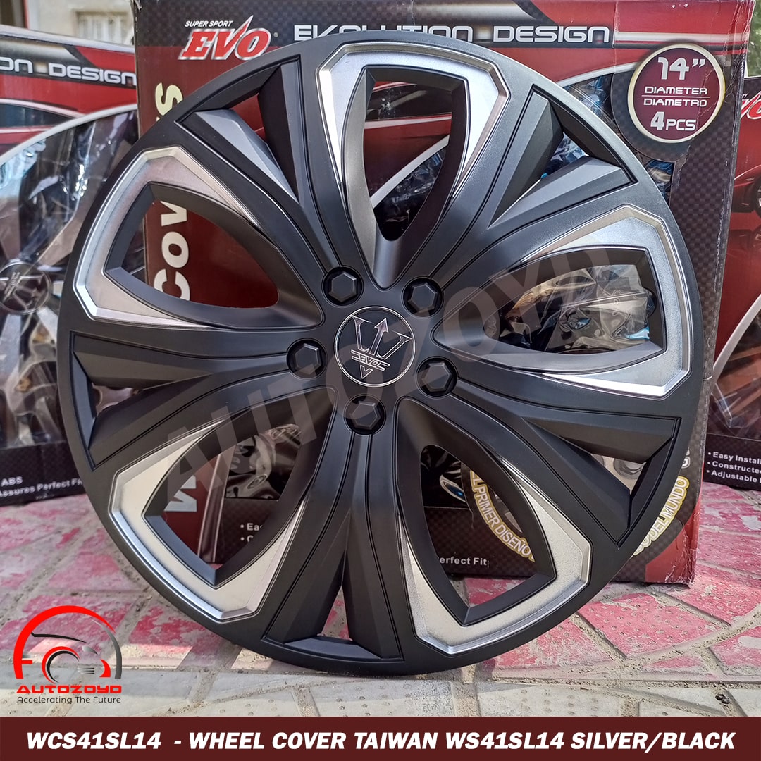 WHEEL COVER TAIWAN WS41SL14 SILVER/BLACK