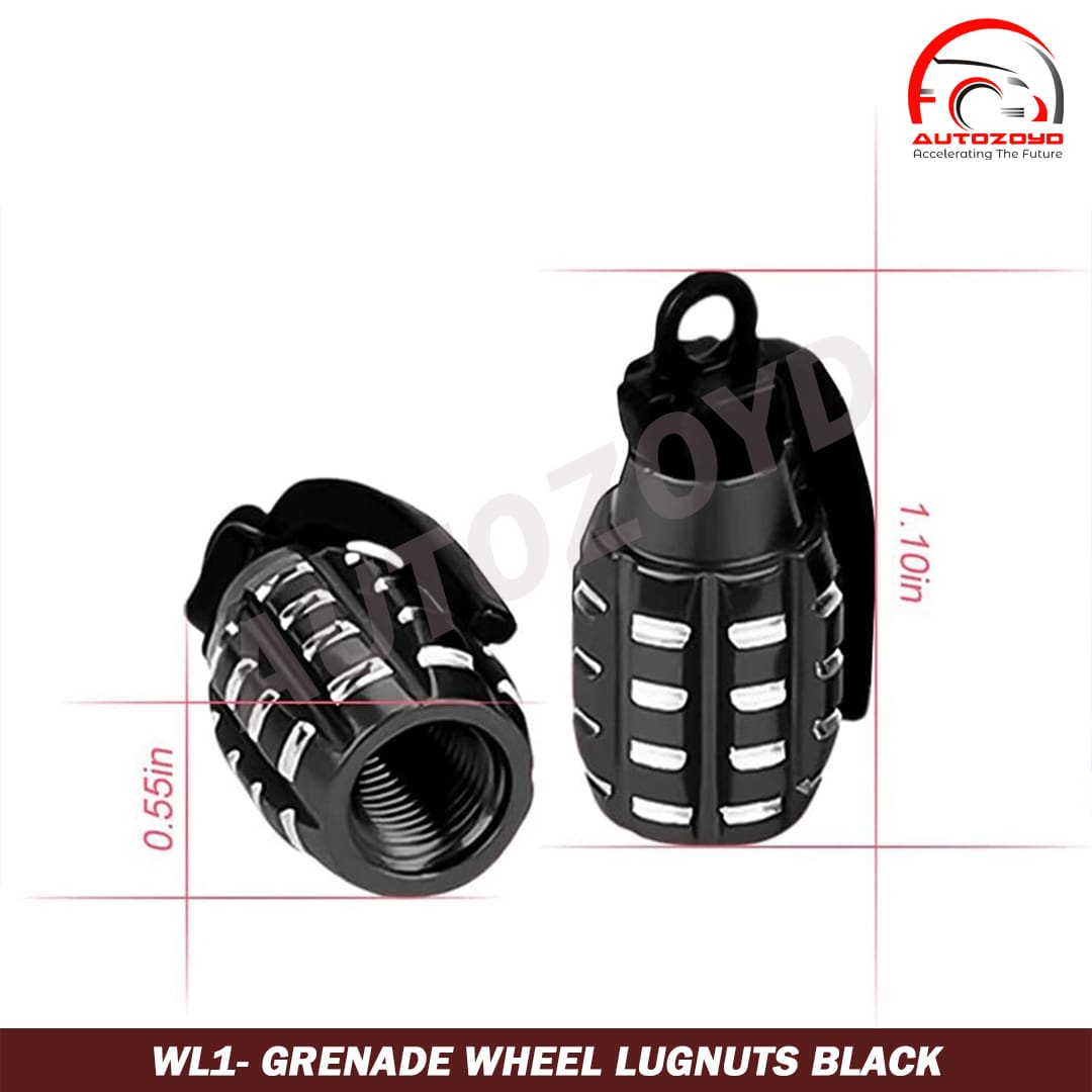 Grenade Wheel Lugnuts Black