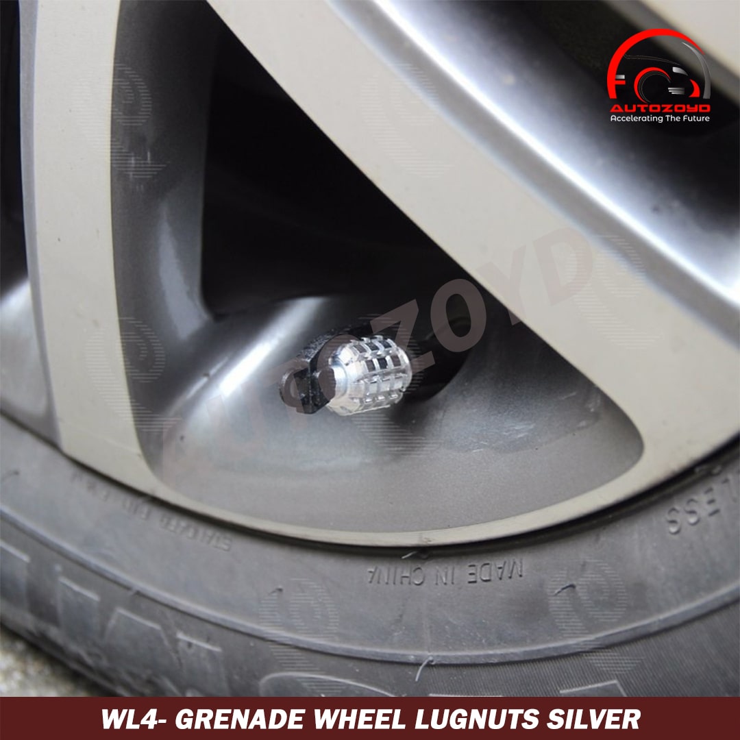 Grenade Wheel Lugnuts Silver