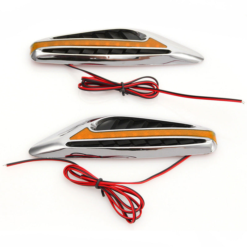 Car 2pc Fender Universal Indicator 12v Color Orange