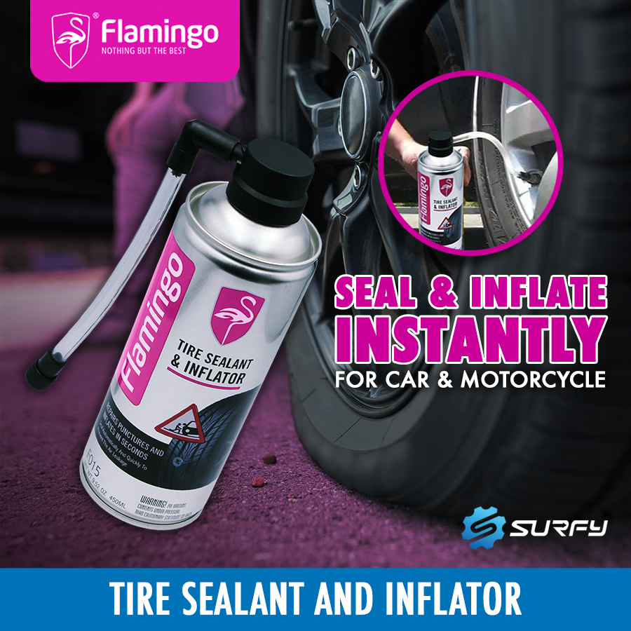 Flamingo TIRE SEALANT & INFLATOR PUNCTURE REPAIR IN SECOND - 450ml