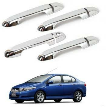 Honda City 2009-2020 Chrome Handle - Honda City 2009,2010,2011,2012,2013,2014,2015,2016,2017,2018,2019,2020,2021(5th Generation) - Door Chrome Handle Covers/Door Handle Trim/Door Handle Cover