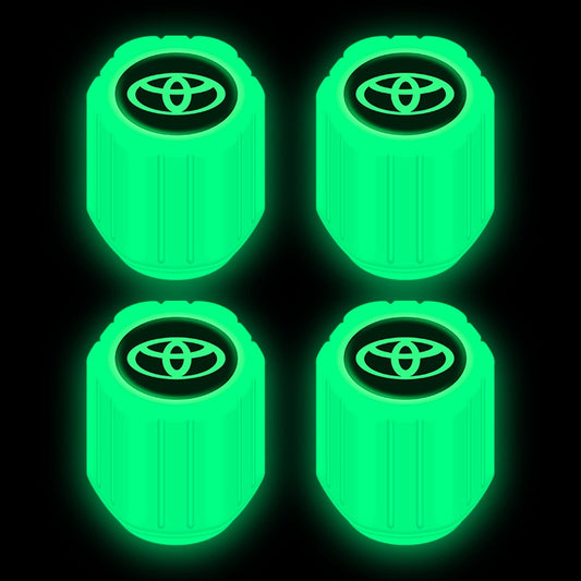 4pc Illuminous Neon Tyre Valve For Toyota