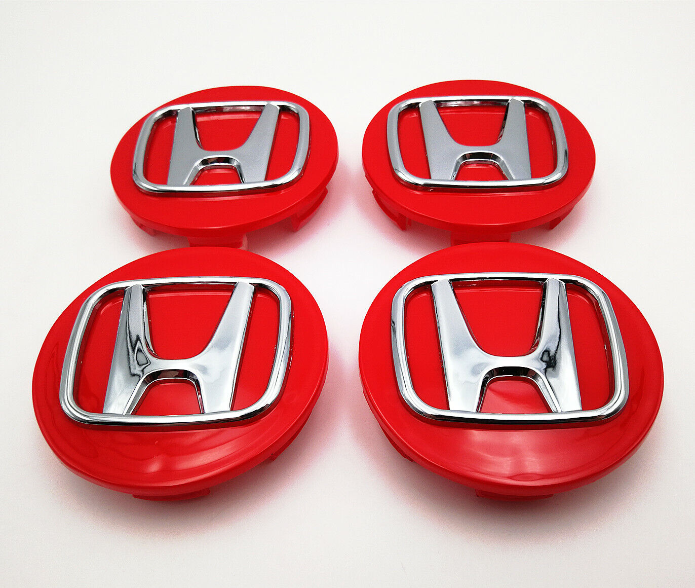 Honda Wheel rim Centre Cap Cover Honda Red Silver 4pc