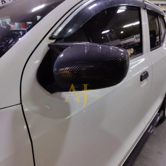 Suzuki Alto Side Mirror Covers Batman Style Carbon Fibre