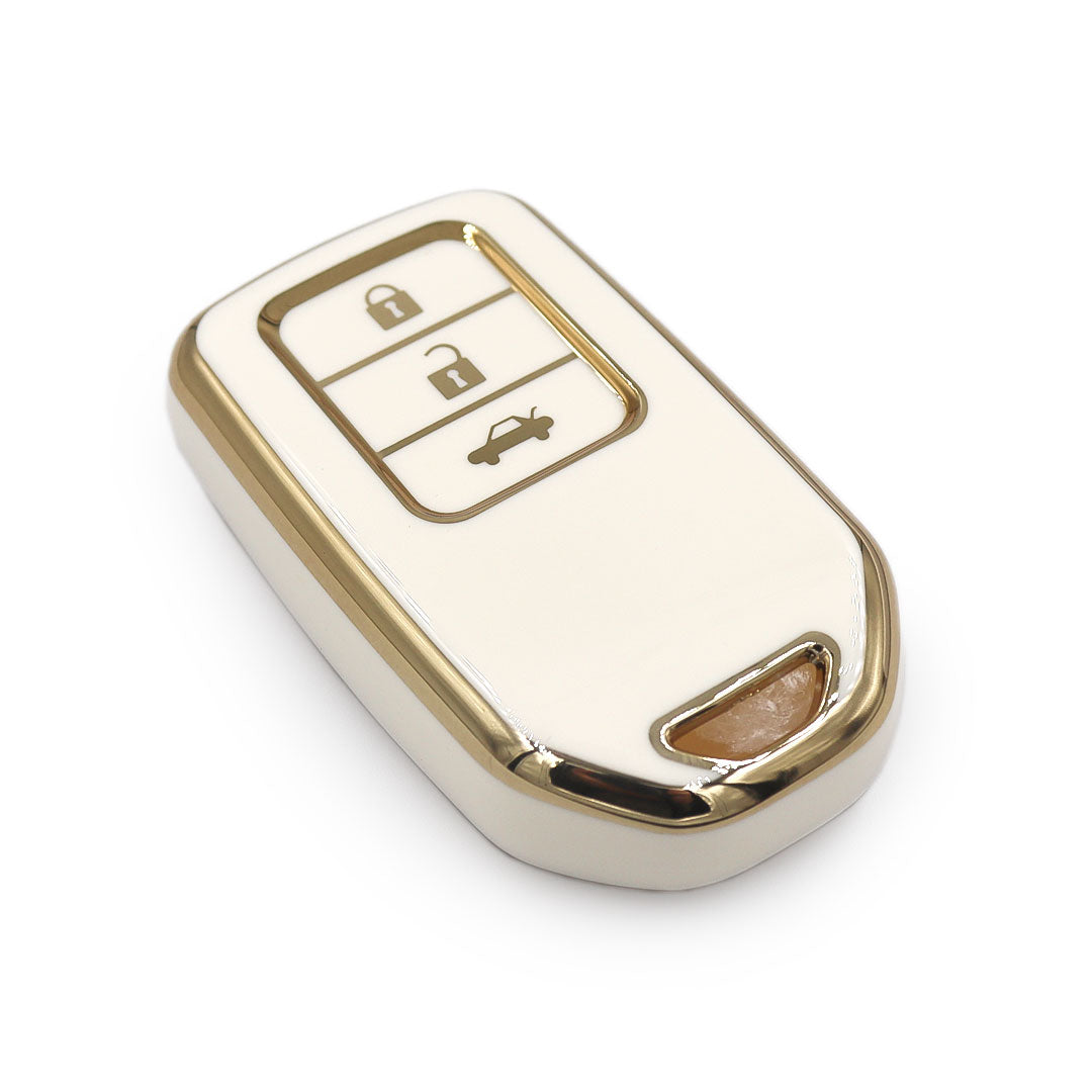 Honda Civic 2016-2021 TPU Key Cover White Gold