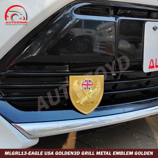 Eagle USA Golden3D Grill Metal emblem Golden