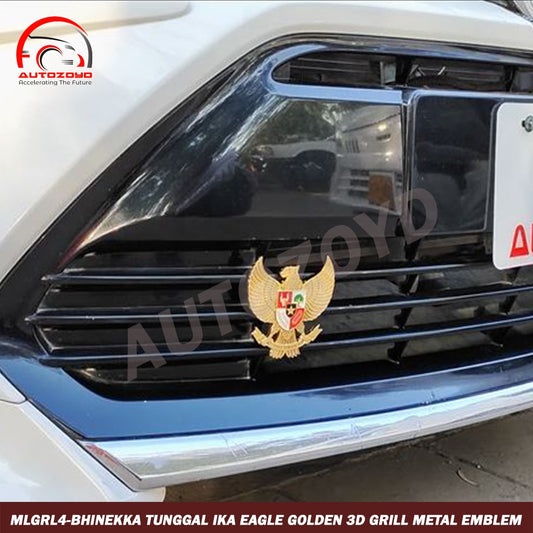 Bhinekka Tunggal IKA Eagle Golden 3D Grill Metal emblem